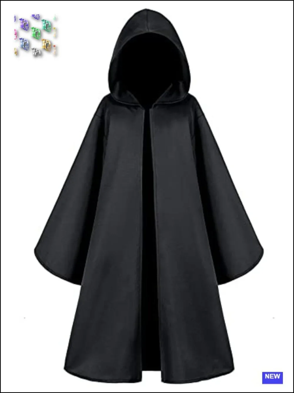 Kids Knight Costume Hooded Robe Cloak Cosplay 100% Polyester Halloween Dress Up